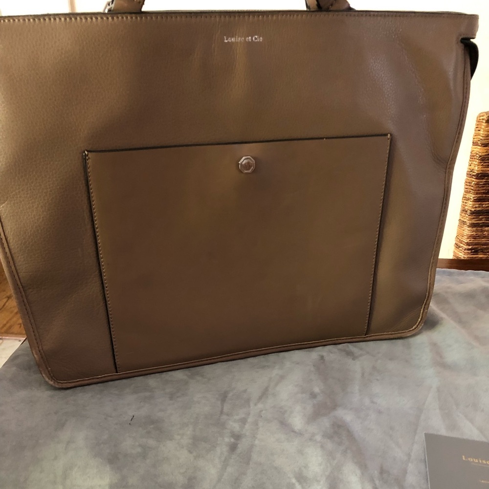 Louise et Cie Yvet Leather Tote (warm taupe)